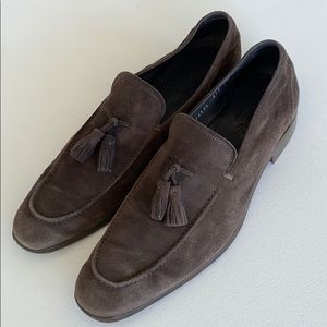 Salvatore Ferragamo Men’s Brown suede loafer US11